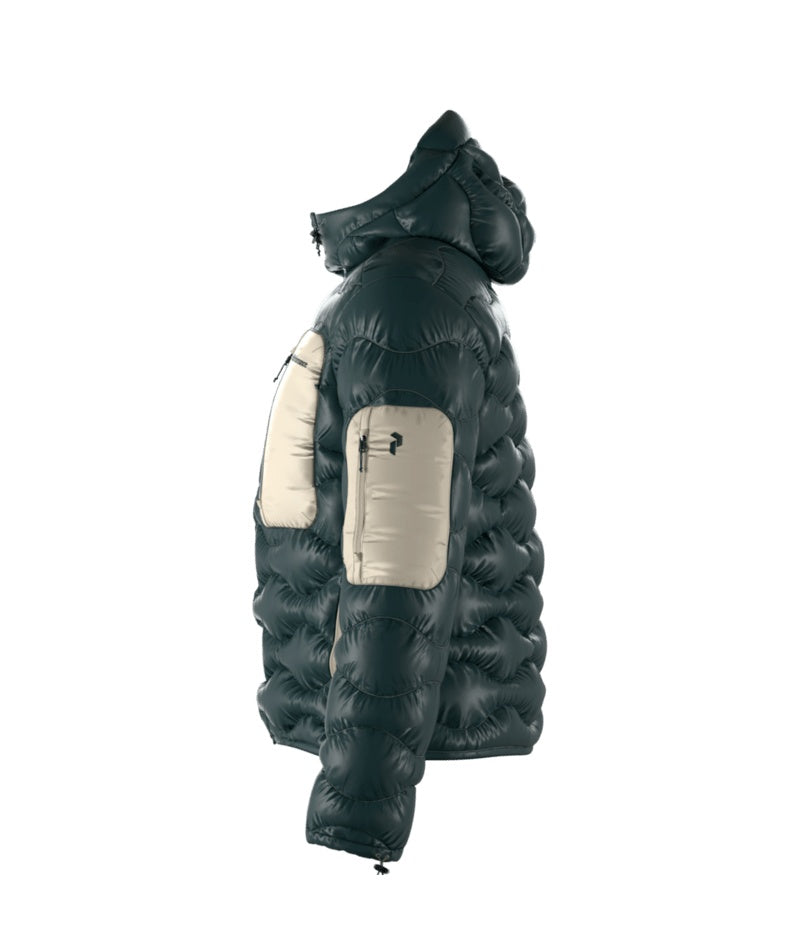 Helium Utility Down Hood Jacket Men Ponderosa Pine Sand Fog