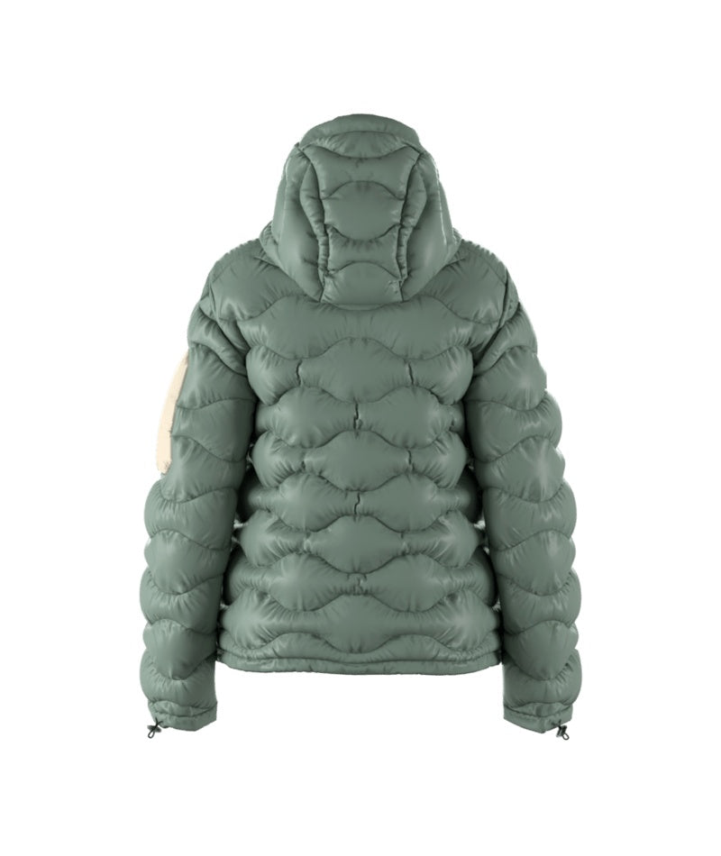 Helium Utility Down Hood Jacket Women Green Valley Ponderosa Pine