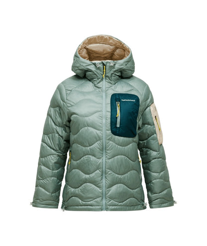 Helium Utility Down Hood Jacket Women Green Valley Ponderosa Pine