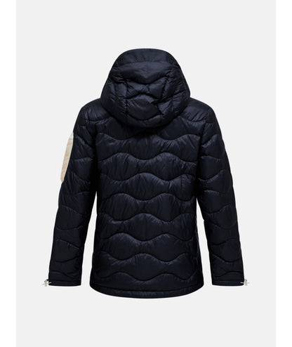 Helium Utility Down Hood Jacket Women Black Sand Fog