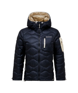 Helium Utility Down Hood Jacket Women Black Sand Fog