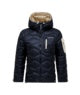 Helium Utility Down Hood Jacket Women Black Sand Fog