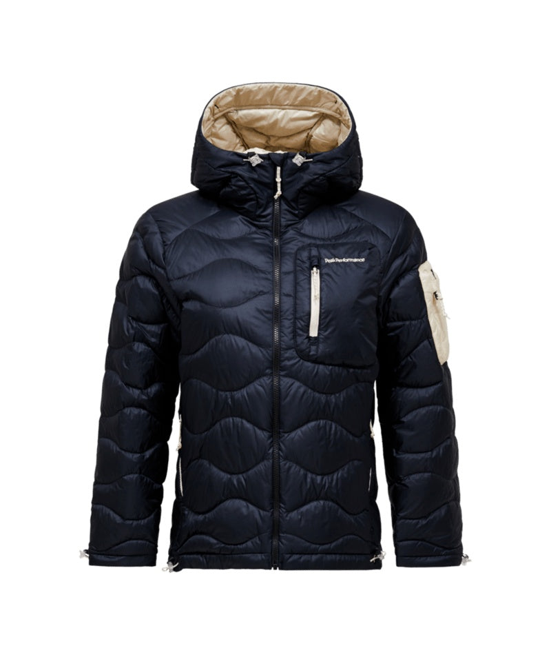 Helium Utility Down Hood Jacket Women Black Sand Fog