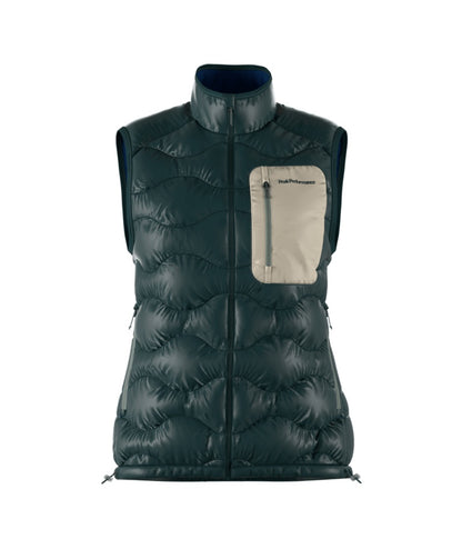 Helium Utility Down Vest Women Ponderosa Pine Sand Fog