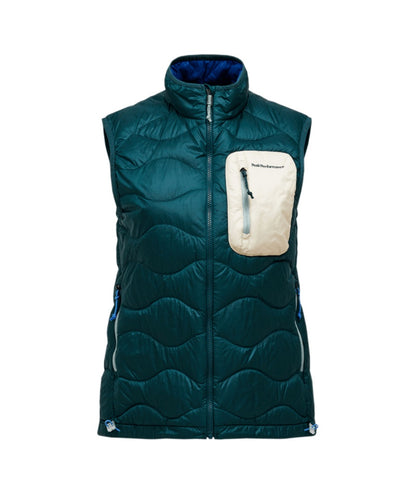 Helium Utility Down Vest Women Ponderosa Pine Sand Fog