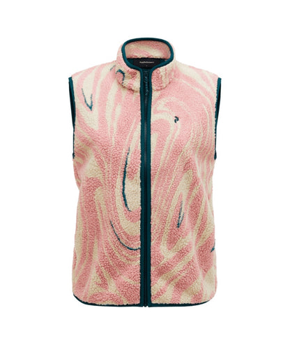 Graphic Pile Vest Women TOPO
