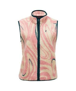Graphic Pile Vest Women TOPO