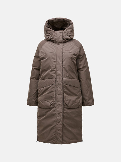 W Mountainroam Down Coat-Terrain Tan