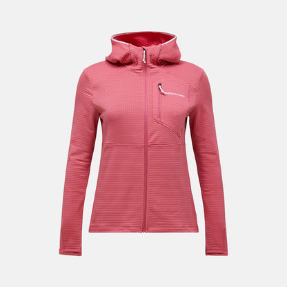 W Trail Polartec Zip Hood-MOUNTAIN BLUSH