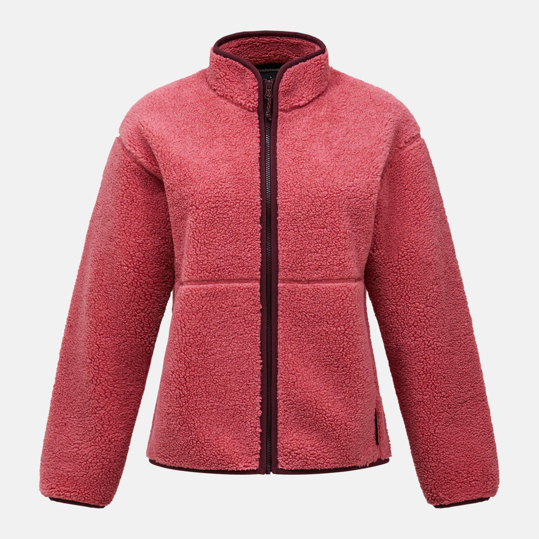 W Solid Pile Jacket-MOUNTAIN BLUSH-PORTO