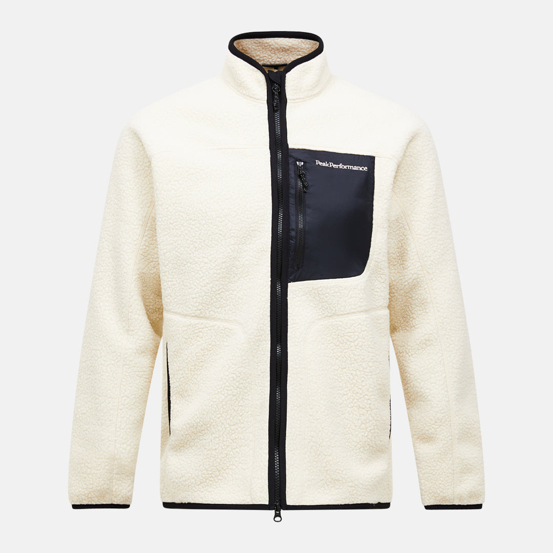 M NatureRush Pile Zip Jac-SAND FOG-BLACK