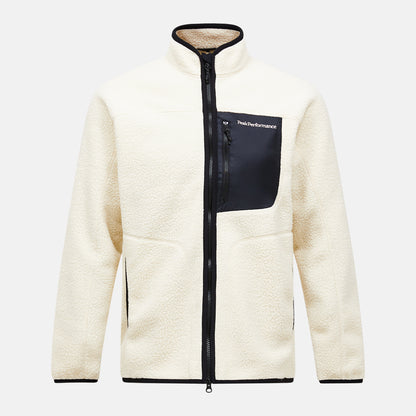 M NatureRush Pile Zip Jac-SAND FOG-BLACK