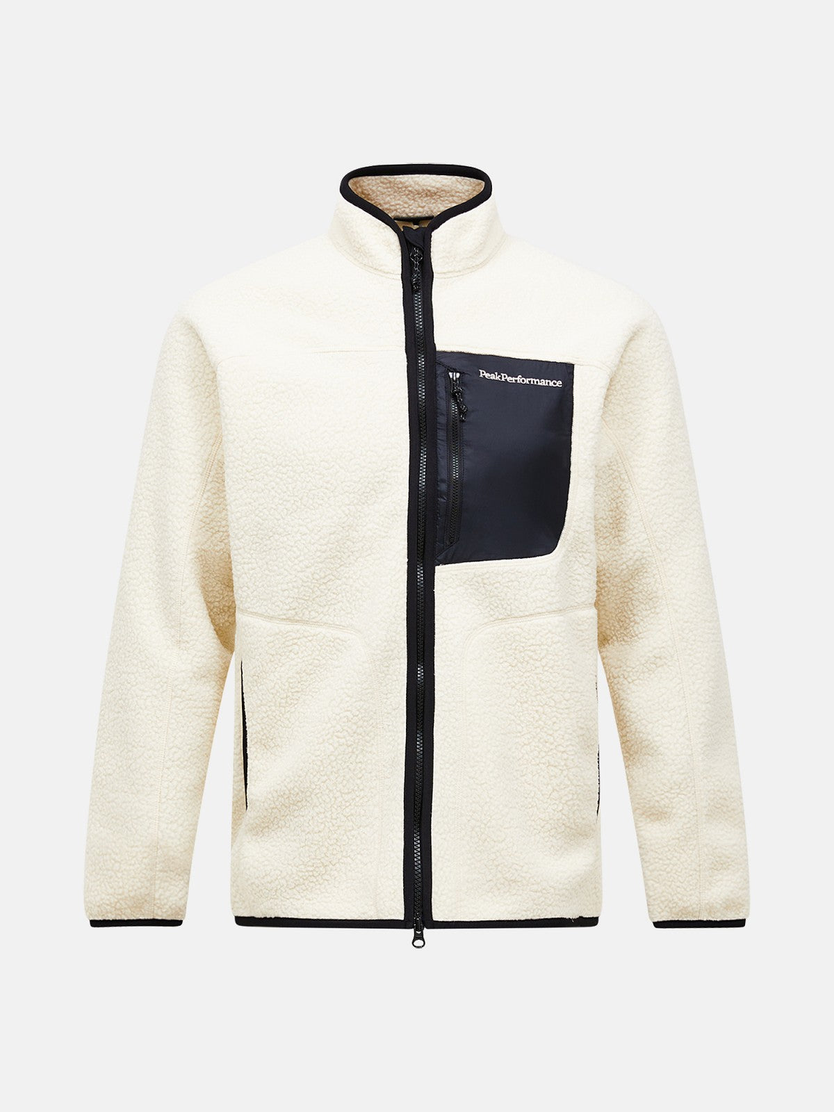 M NatureRush Pile Zip Jac-SAND FOG-BLACK
