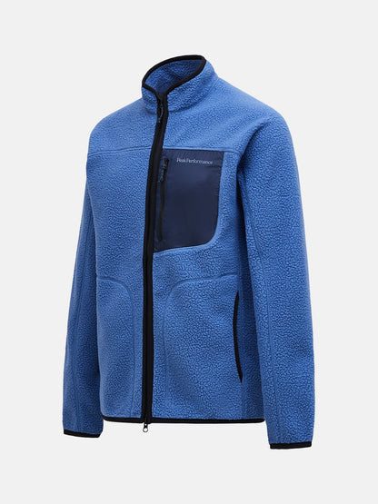 M NatureRush Pile Zip Jac-SUMMIT SKY-BLU