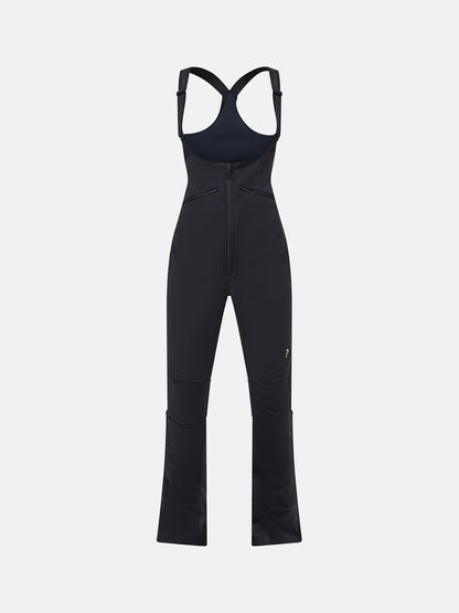 W Stretch Bib Pants-BLACK
