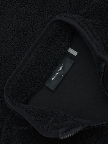 W Solid Pile Jacket-BLACK-BLACK