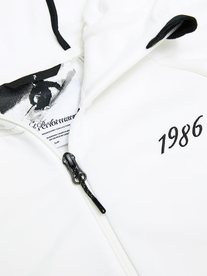 W 40Y Rider Zip Hood-OFFWHITE