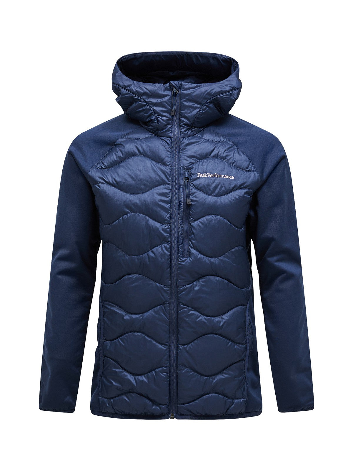 M HELIUM DOWN HYBRID HOOD JACKET BLEU SHADOW