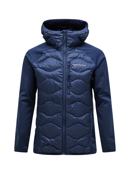 M HELIUM DOWN HYBRID HOOD JACKET BLEU SHADOW