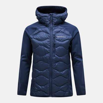 M HELIUM DOWN HYBRID HOOD JACKET BLEU SHADOW