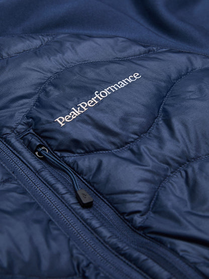 M HELIUM DOWN HYBRID HOOD JACKET BLEU SHADOW