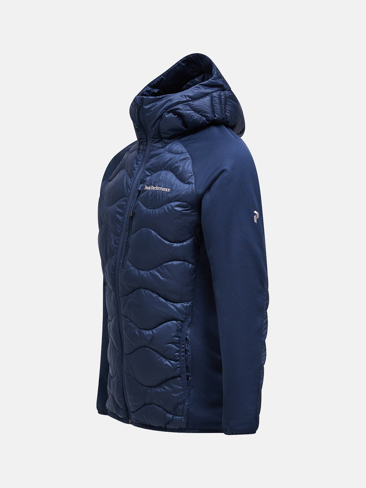 M HELIUM DOWN HYBRID HOOD JACKET BLEU SHADOW