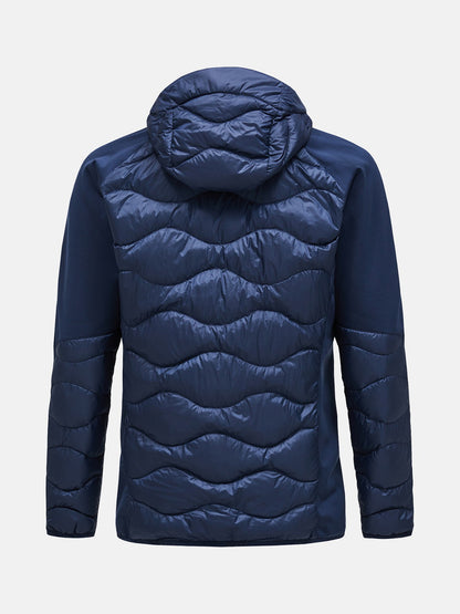 M HELIUM DOWN HYBRID HOOD JACKET BLEU SHADOW