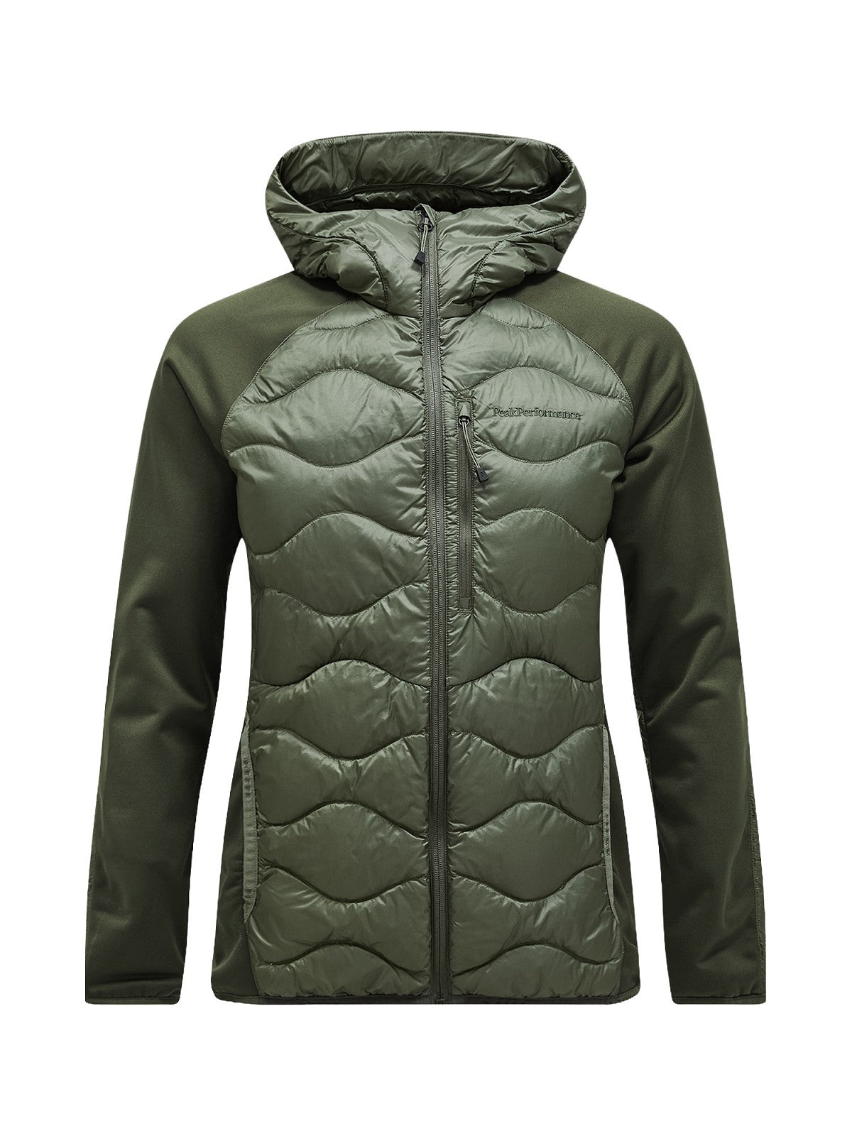 M HELIUM DOWN HYBRID HOOD PINE NEEDLE