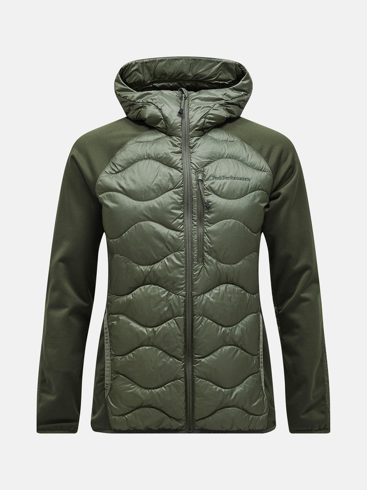 M HELIUM DOWN HYBRID HOOD PINE NEEDLE