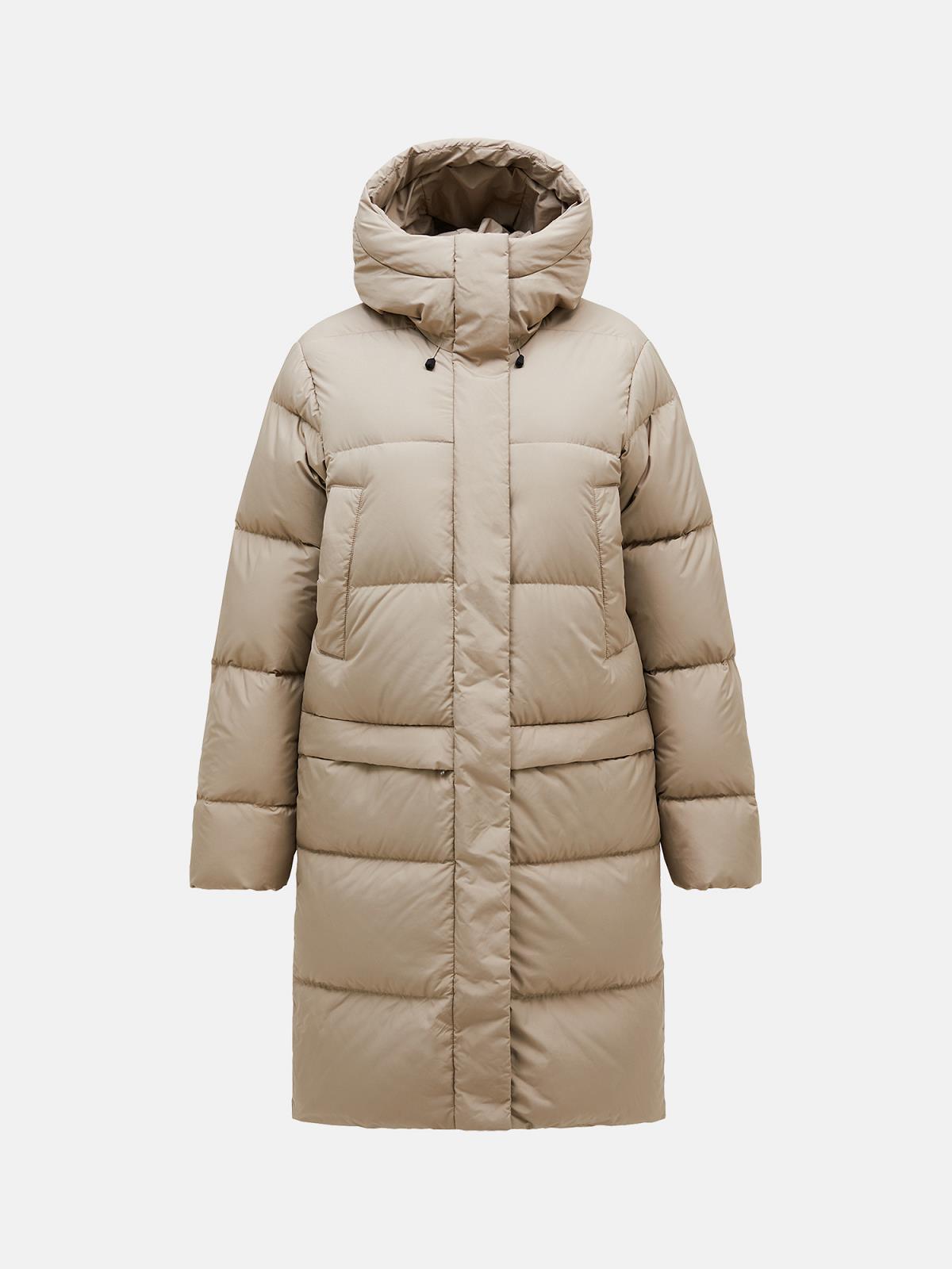 W Quiver Down Parka-AVID BEIGE