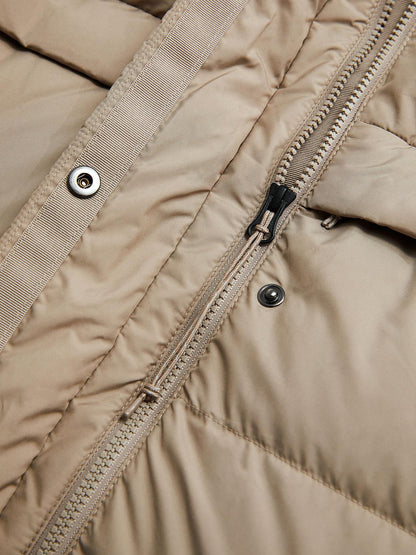 W Quiver Down Parka-AVID BEIGE