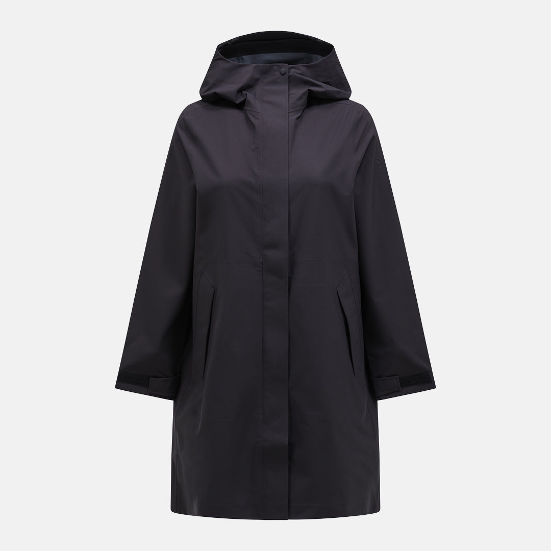 W Cloudburst Coat-BLACK