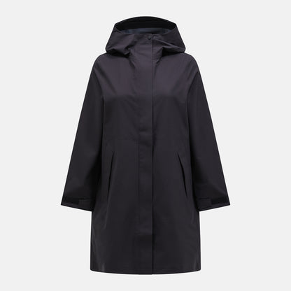 W Cloudburst Coat-BLACK