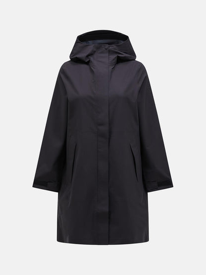 W Cloudburst Coat-BLACK