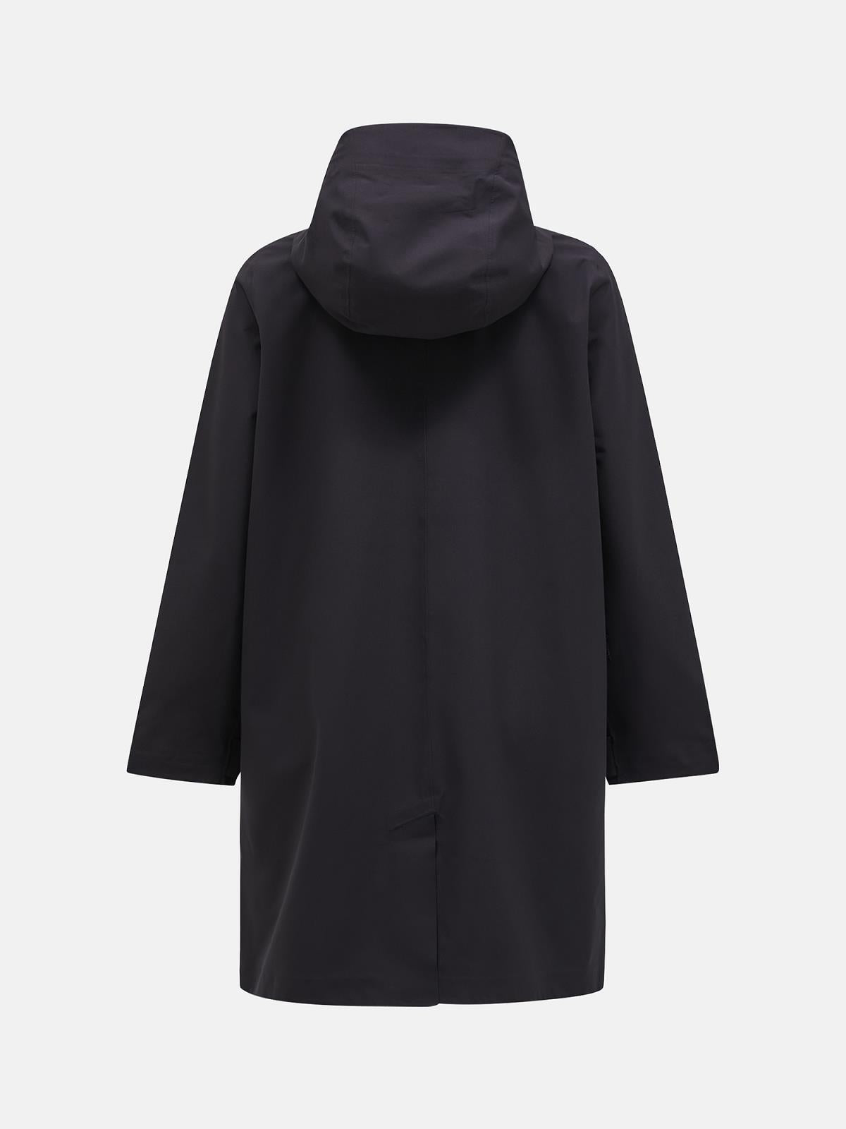 W Cloudburst Coat-BLACK